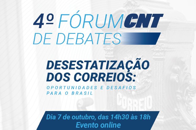 CNT abre inscrições para o 4º Fórum de Debates, que abordará desestatização dos Correios