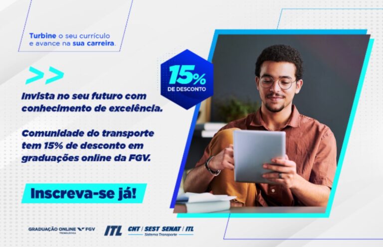 Comunidade do transporte tem 15% de desconto nos cursos de graduação online da FGV