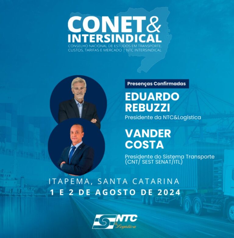 Atuação da NTC&Logística e do Sistema Transporte serão apresentadas na segunda edição de 2024 do CONET&Intersindical
