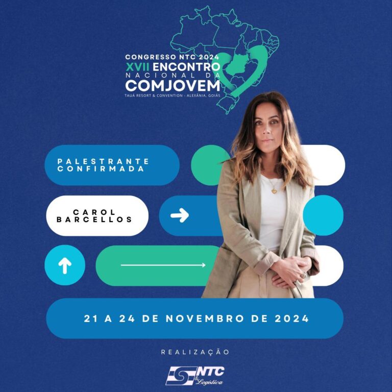 Carol Barcellos é confirmada como palestrante no Congresso NTC 2024 – XVII Encontro Nacional da COMJOVEM